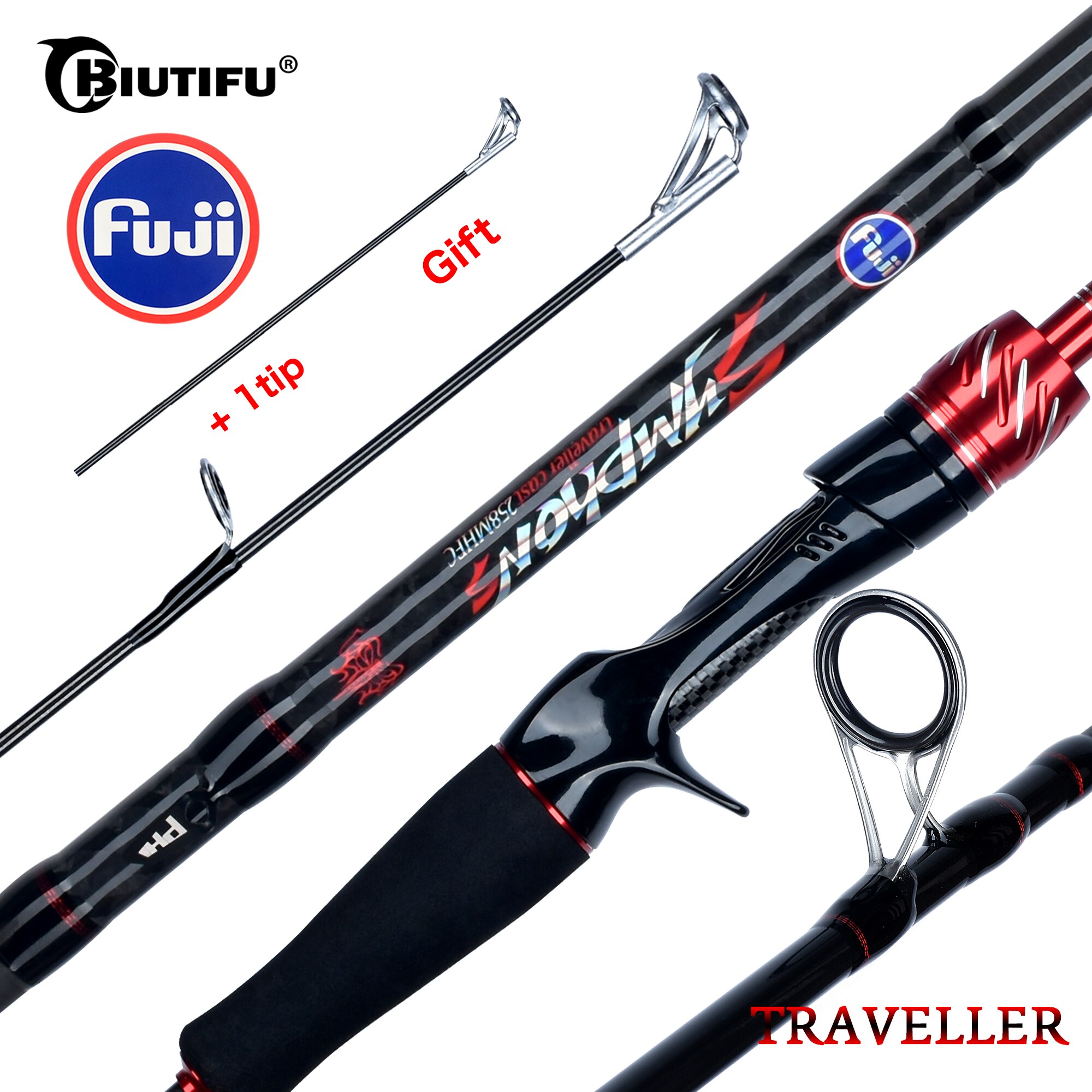 BIUTIFU Traveller Spinning Cas - Fishing Rod Surf ulasan dan harga