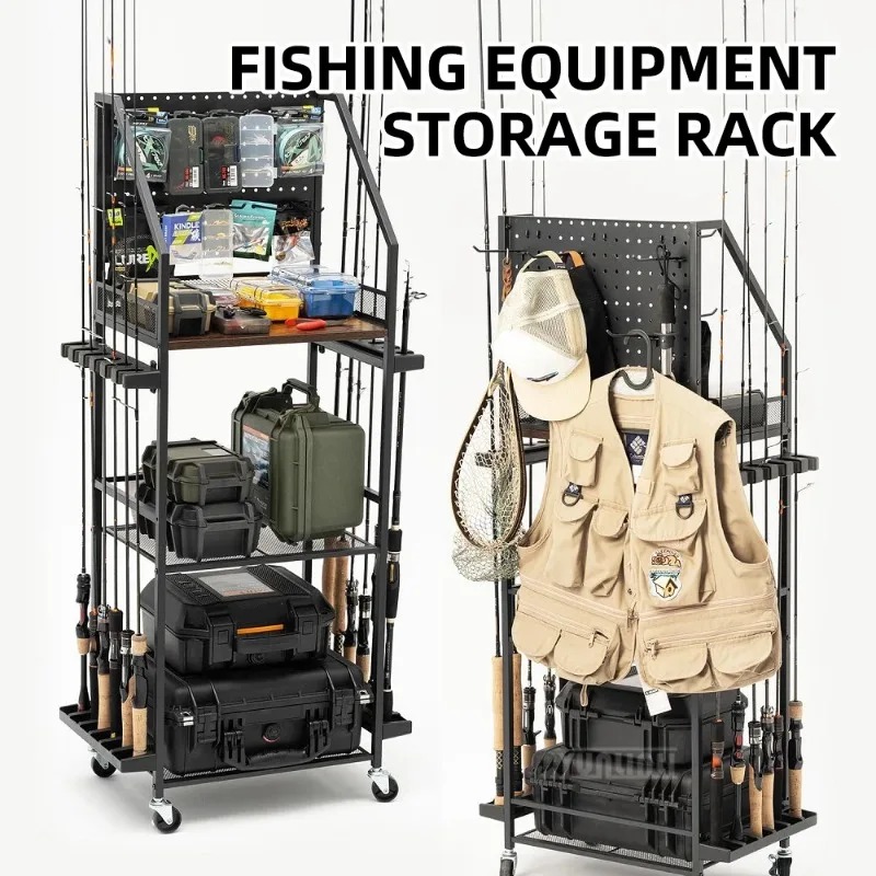 Fishing Gear Storage Shelf, Fi - Fishing Rod Combo ulasan dan harga